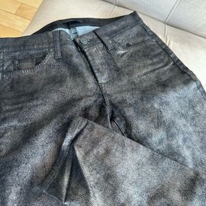 Seven7 Jeans Suede Touch Sparkle Black Grey NWT Never Worn Runs Small